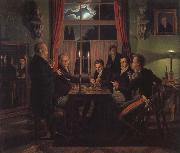 Johann Erdmann Hummel The Chess Game oil painting